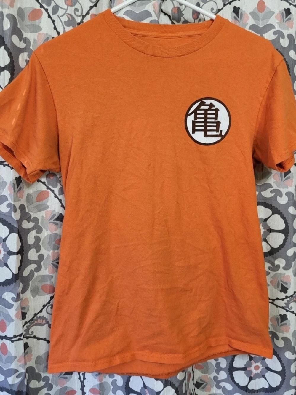 Dragon Ball Z Goku Kame Logo Anime Manga Graphic T-Shirt Orange Sz Small